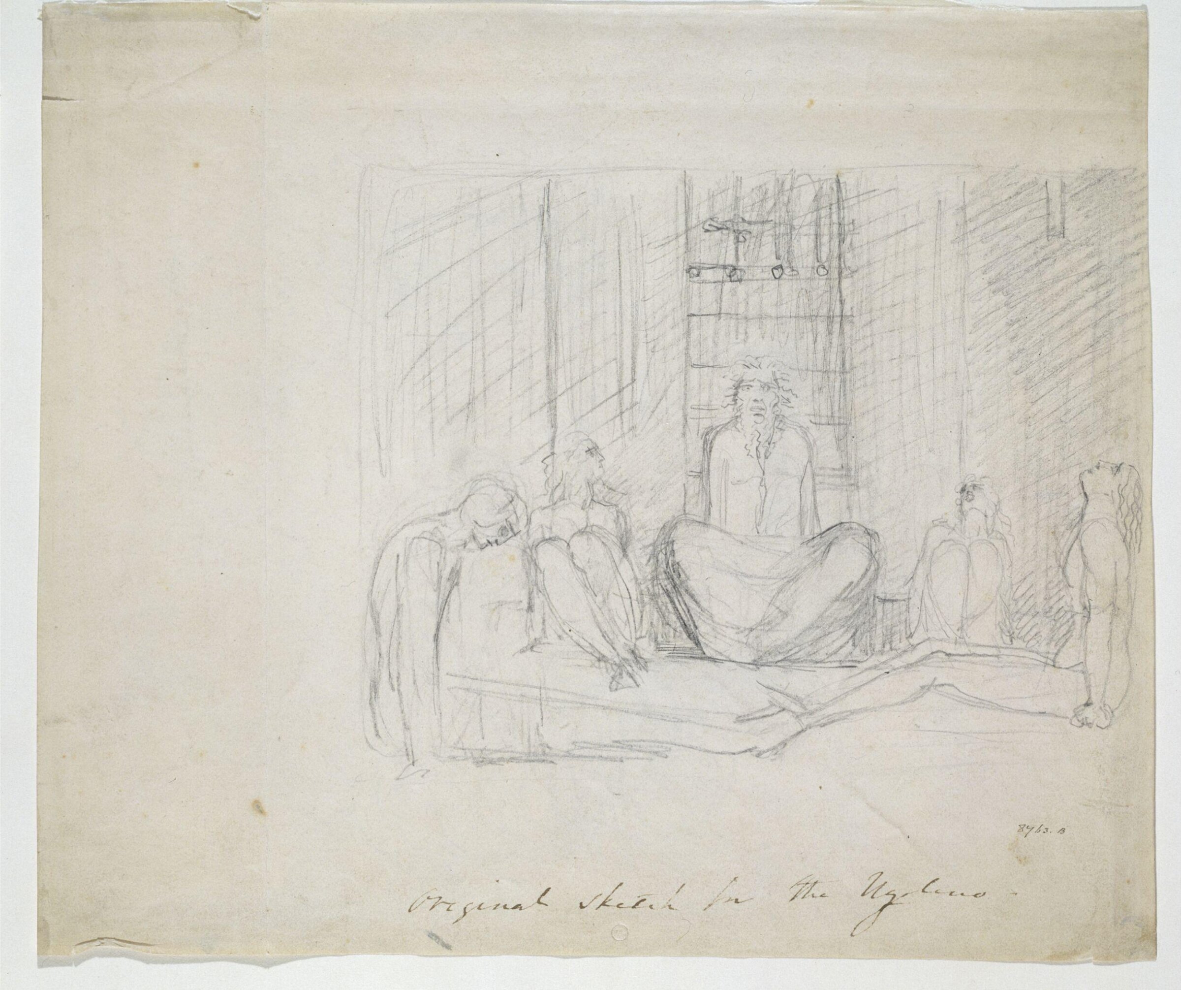 Ugolino in prison, Уильям Блейк, ок. 1793