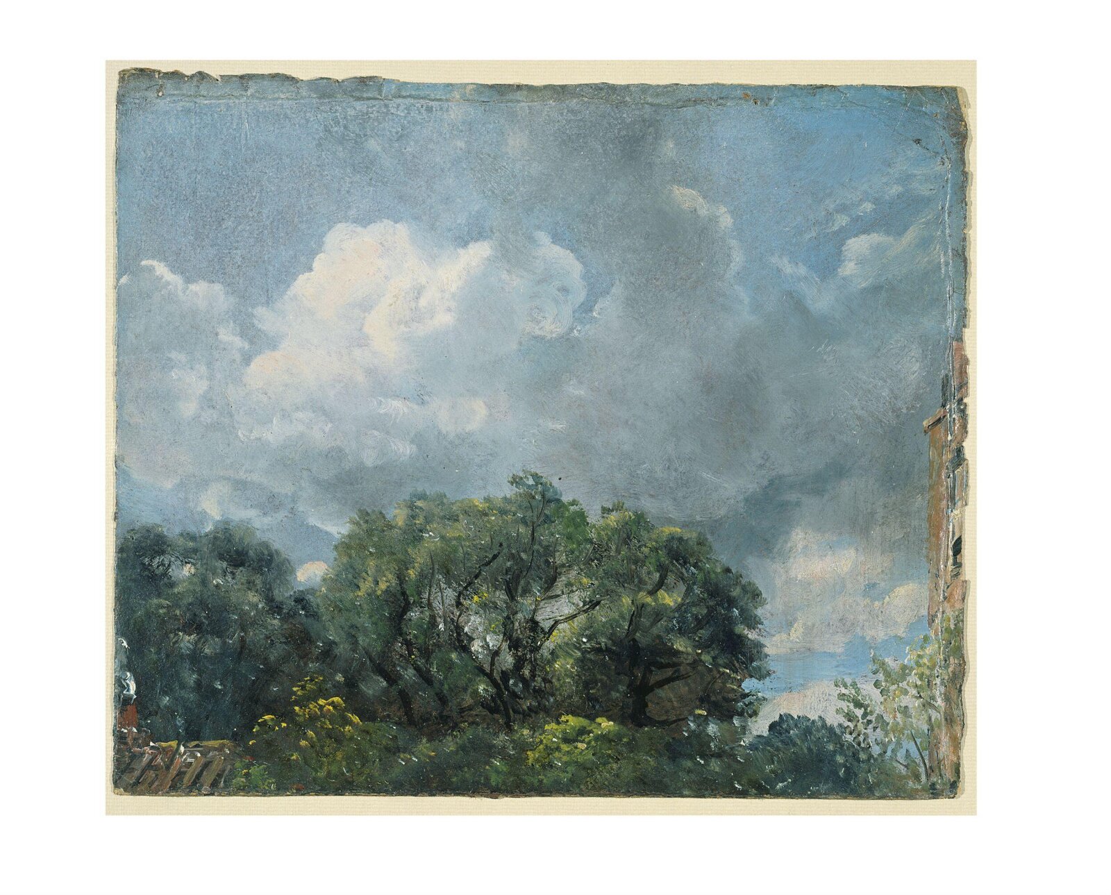 Study of sky and trees, John Constable, ca. 1821