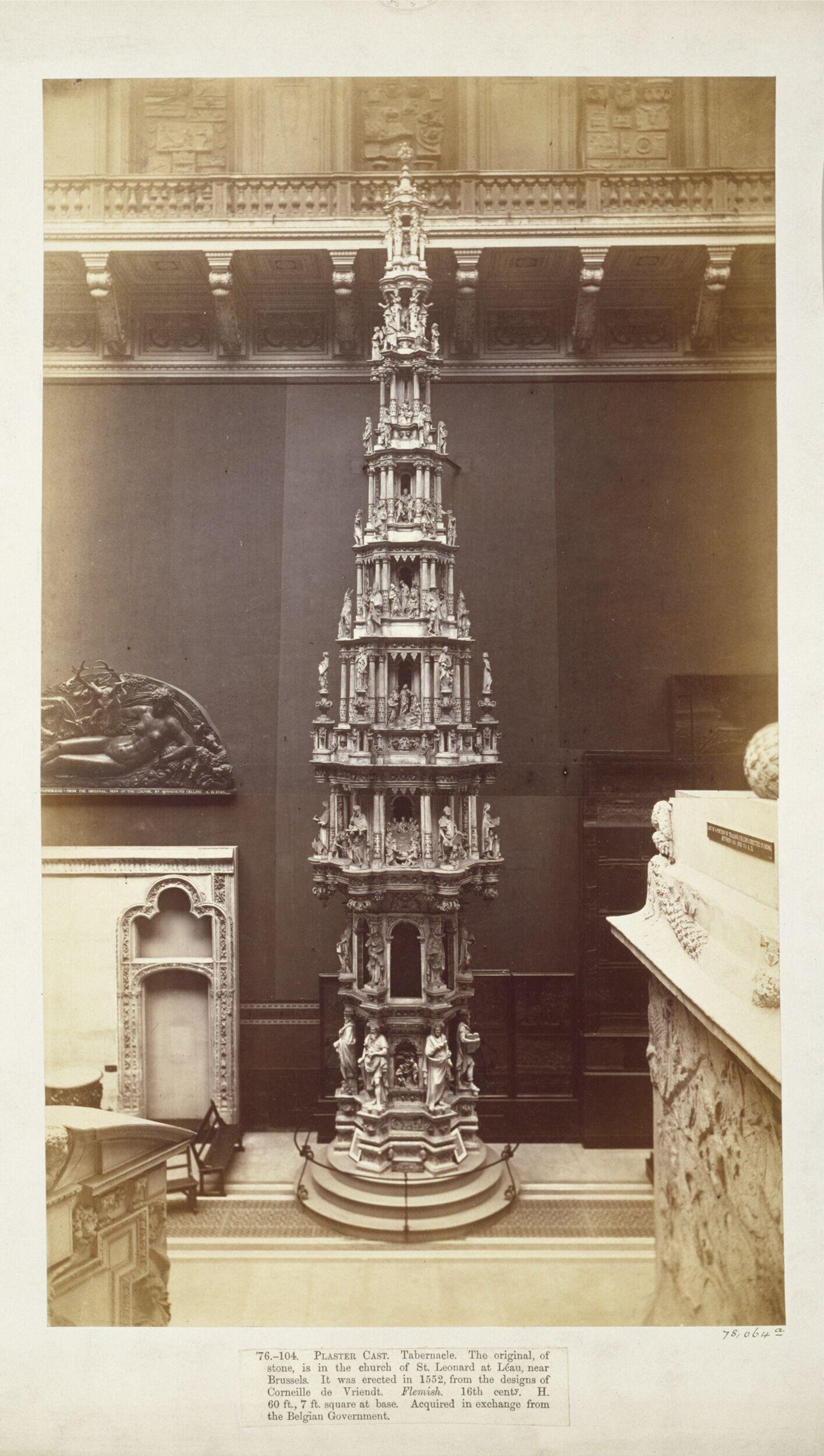 Cast of tabernacle from the Church of St. Leonard at Léau near Brussels in Cast Court (Gallery 46A)