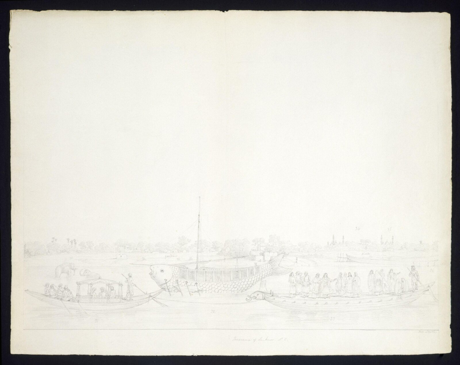 Lucknow panorama, Robert Smith, 1832