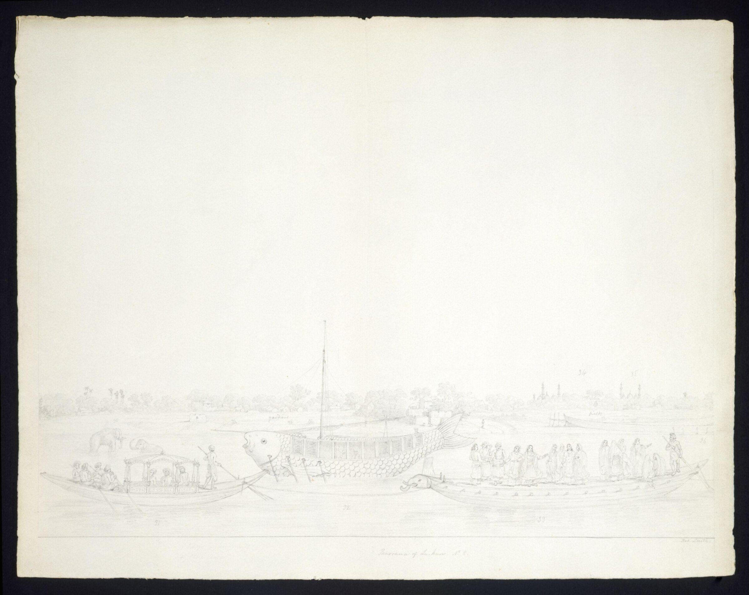 Lucknow panorama, Robert Smith, 1832