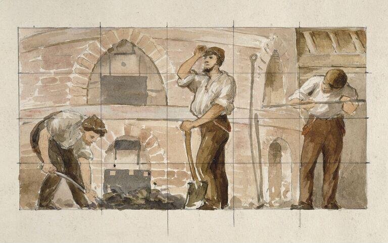 Kiln stokers at work