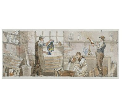 Glazing pottery