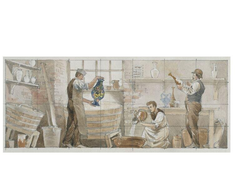Glazing pottery