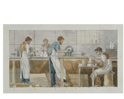Lathers at work