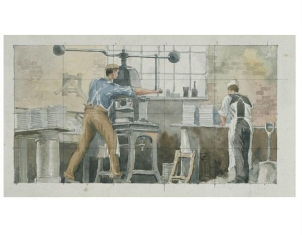 Making Rowe Tile making | Rowe, William | V&A Explore The Collections