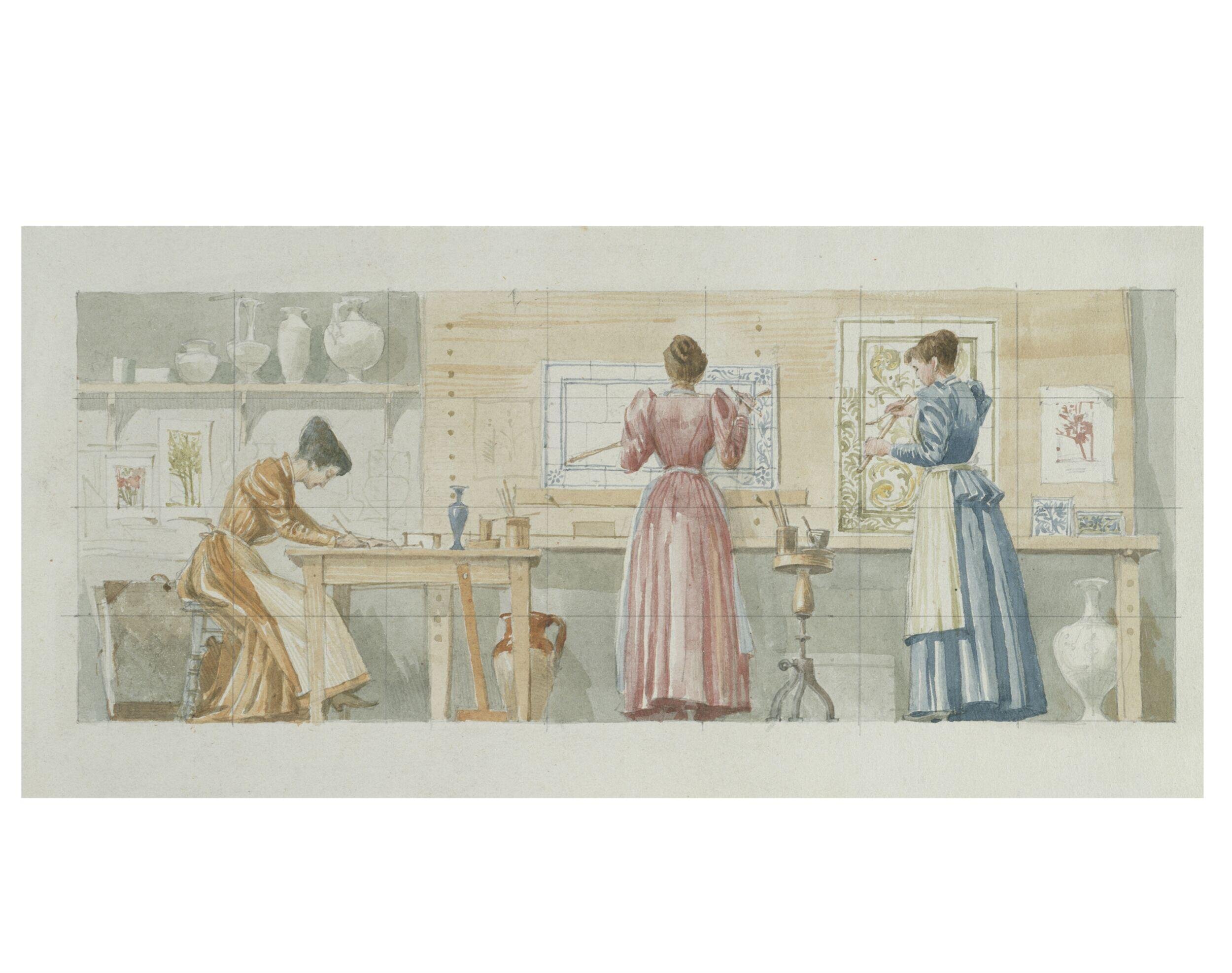 Painting tile panels