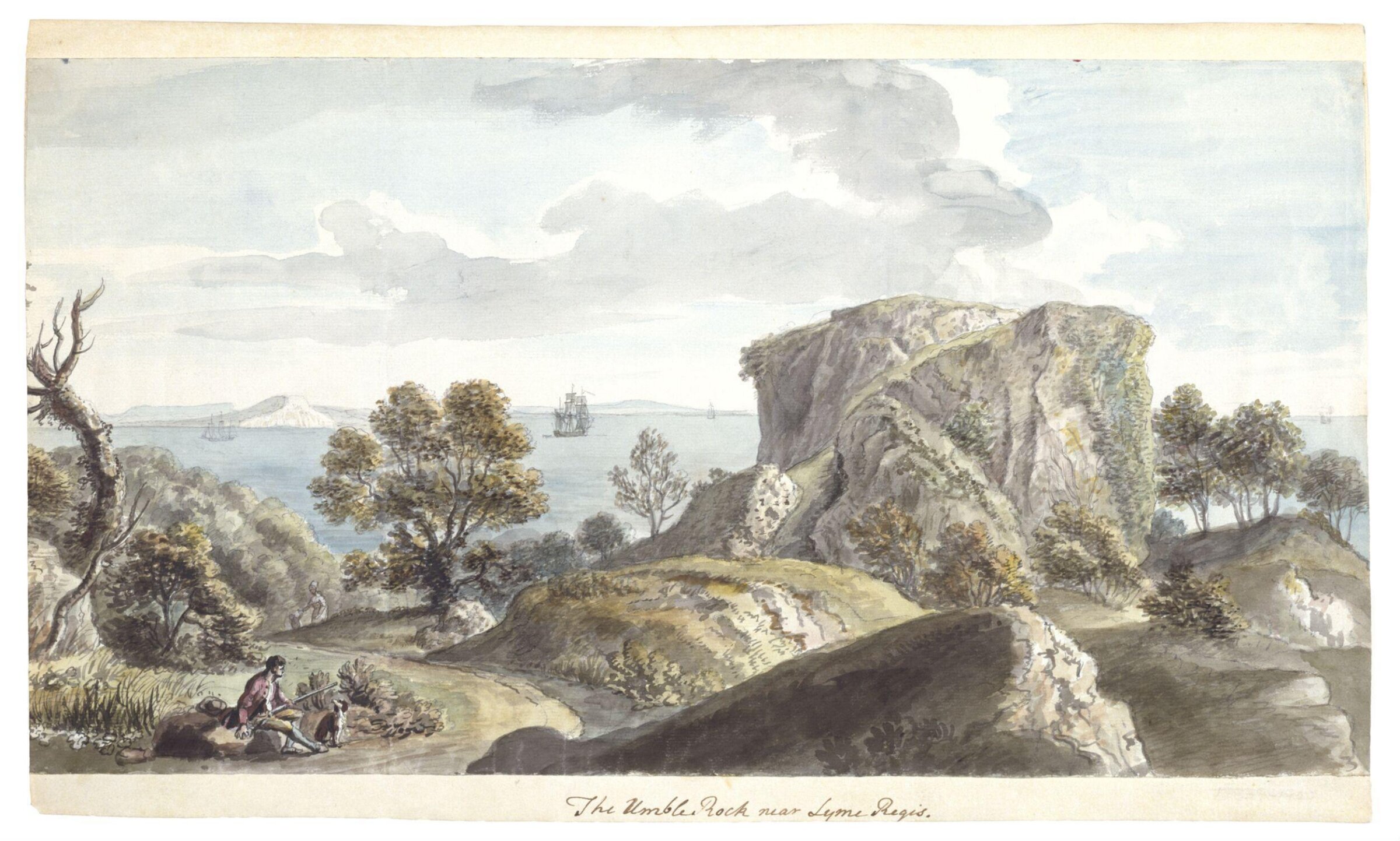 The Umble Rock near Lyme Regis, Coplestone Warre Bampfylde, c.1770 to c.1780