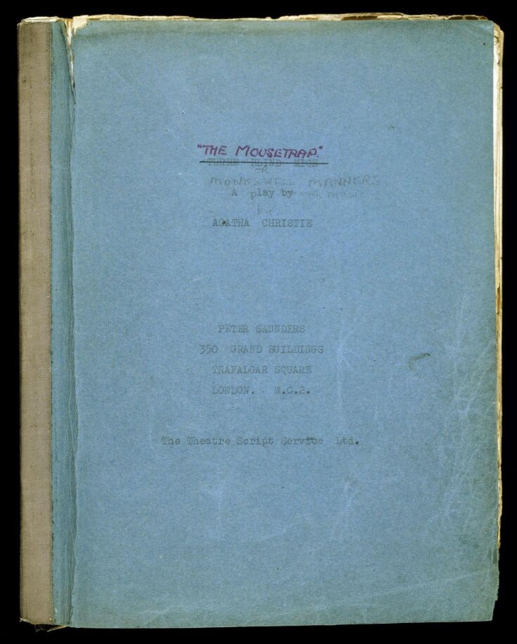 Prompt book for the original production of The Mousetrap, 1952 top image