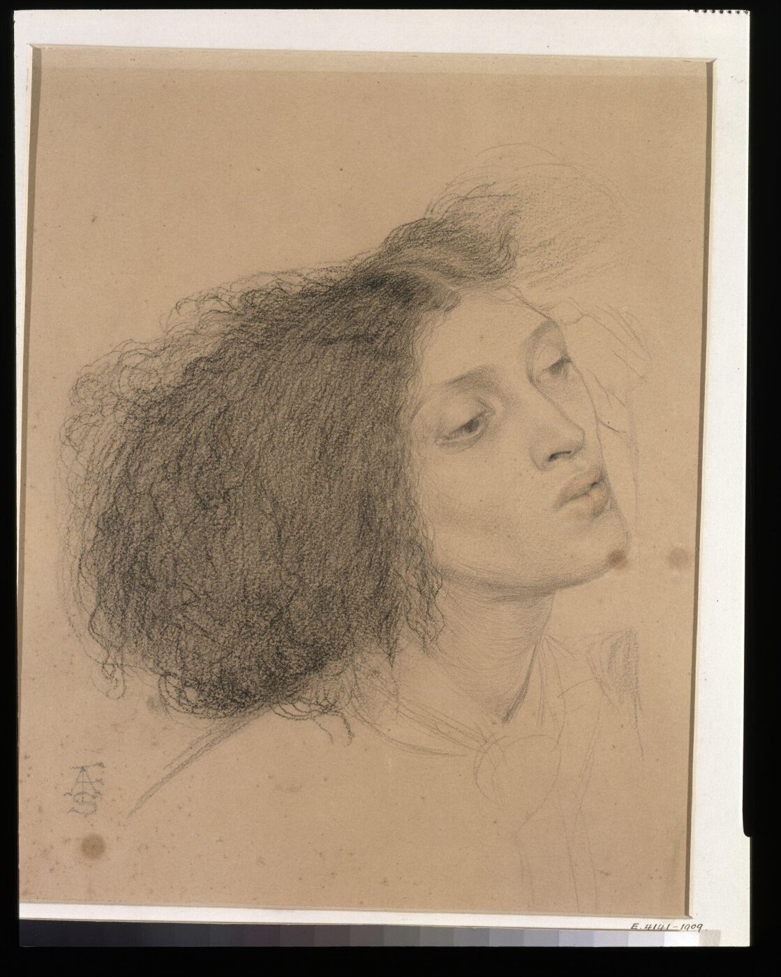 Frederick Sandys, Study for the head of Morgan le Fay