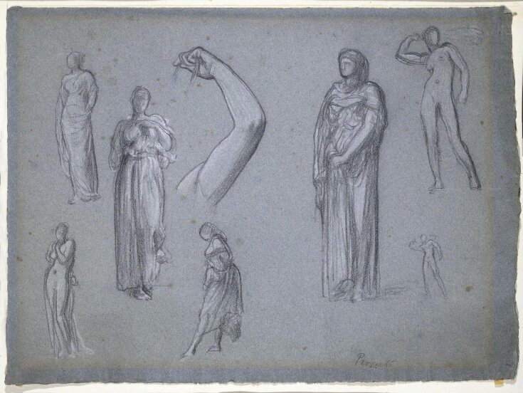 Studies of Seven Figures and a Left Arm top image