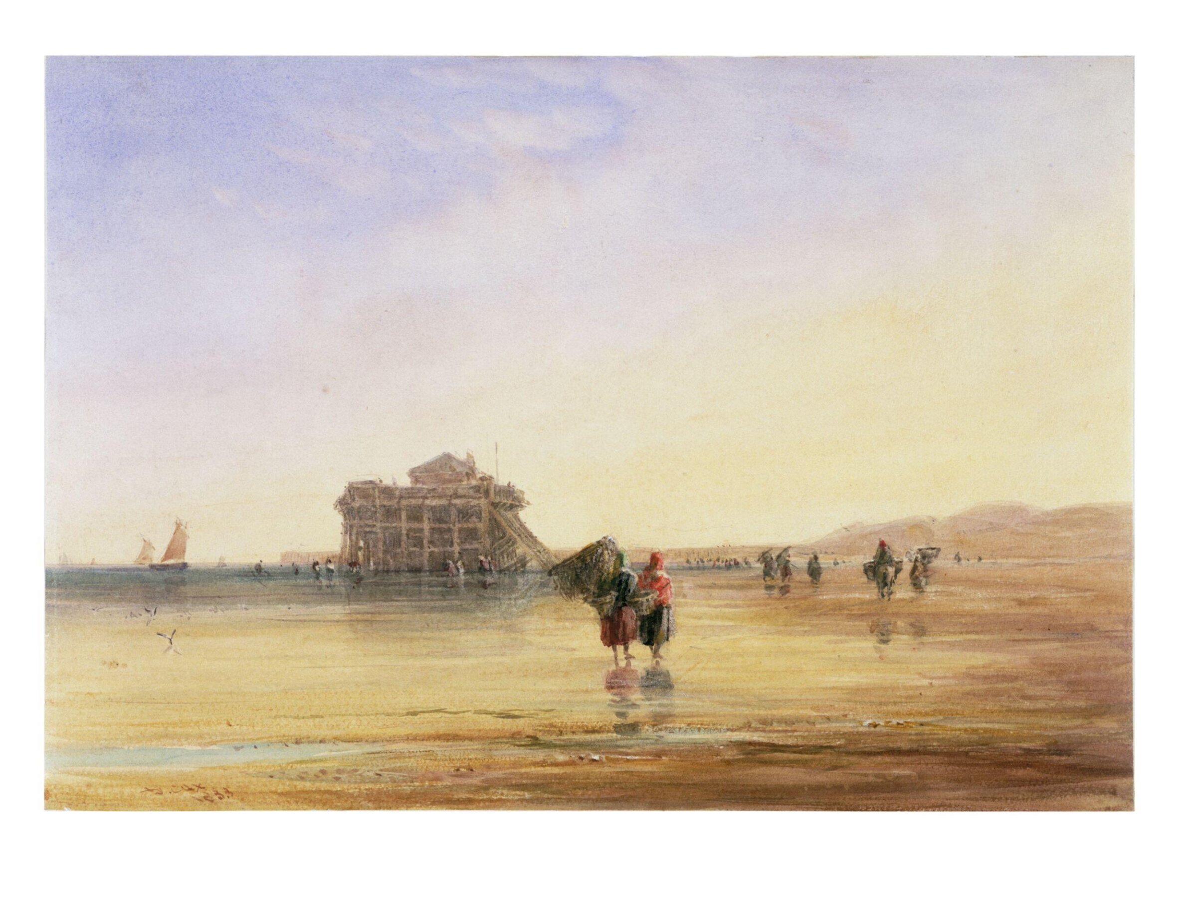 Shore Scene with Shrimpers, David Cox the elder, 1833