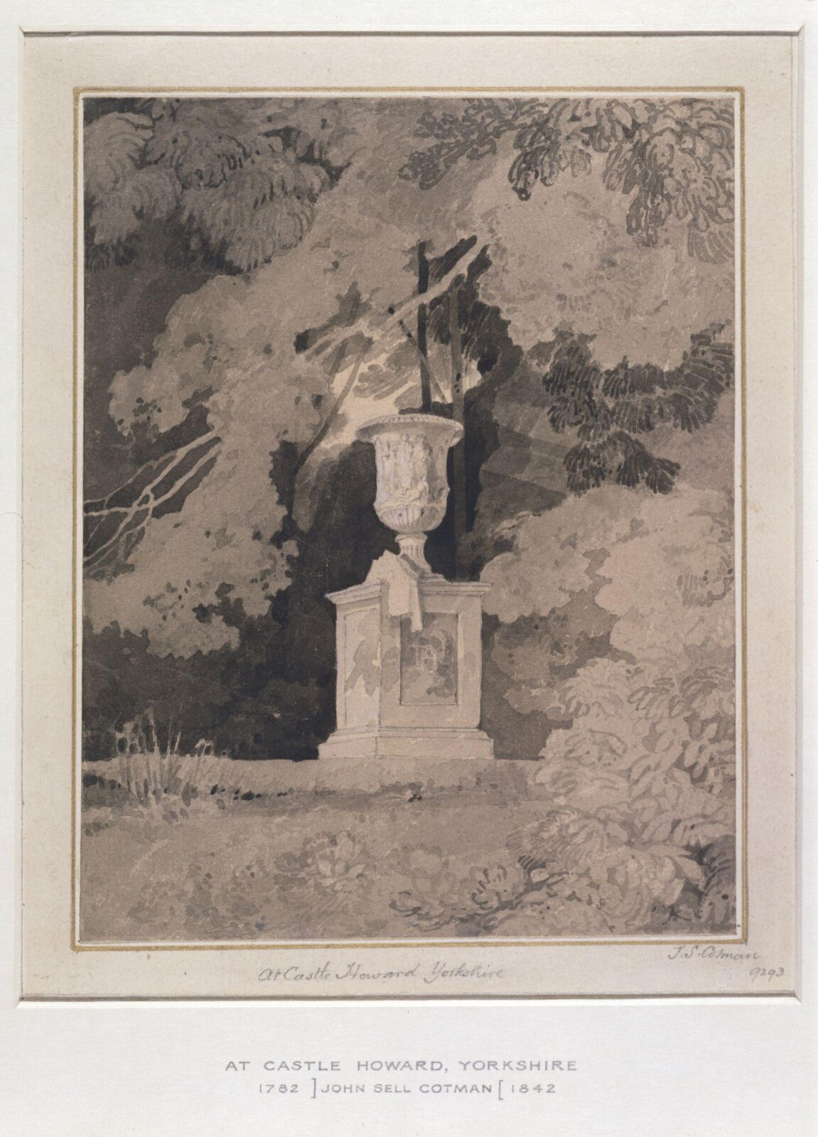 View at Castle Howard, Yorkshire, John Sell Cotman, Early 19th Century