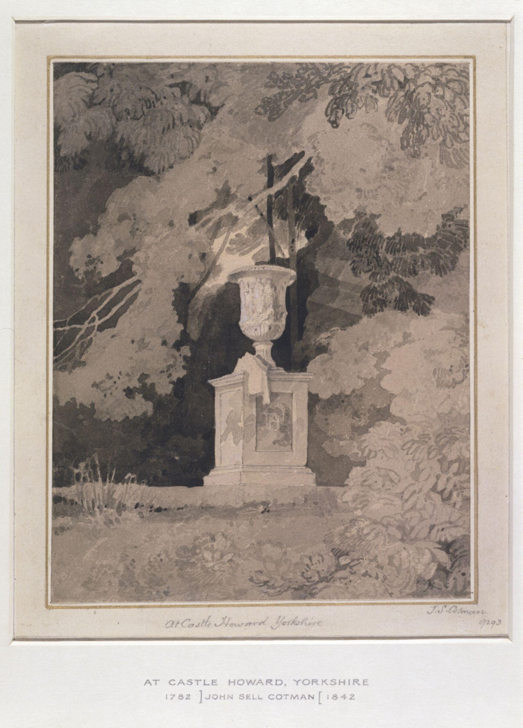 View at Castle Howard, Yorkshire, John Sell Cotman, Early 19th Century