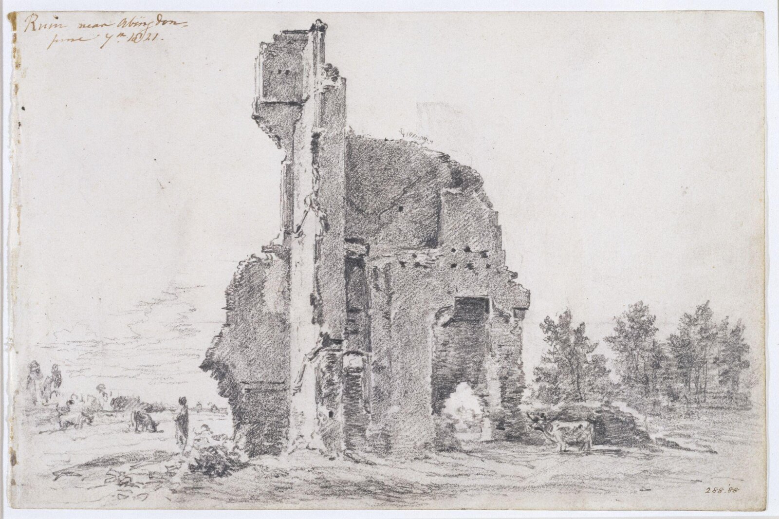 A ruin near Abingdon, Berks, John Constable, 07/06/1821
