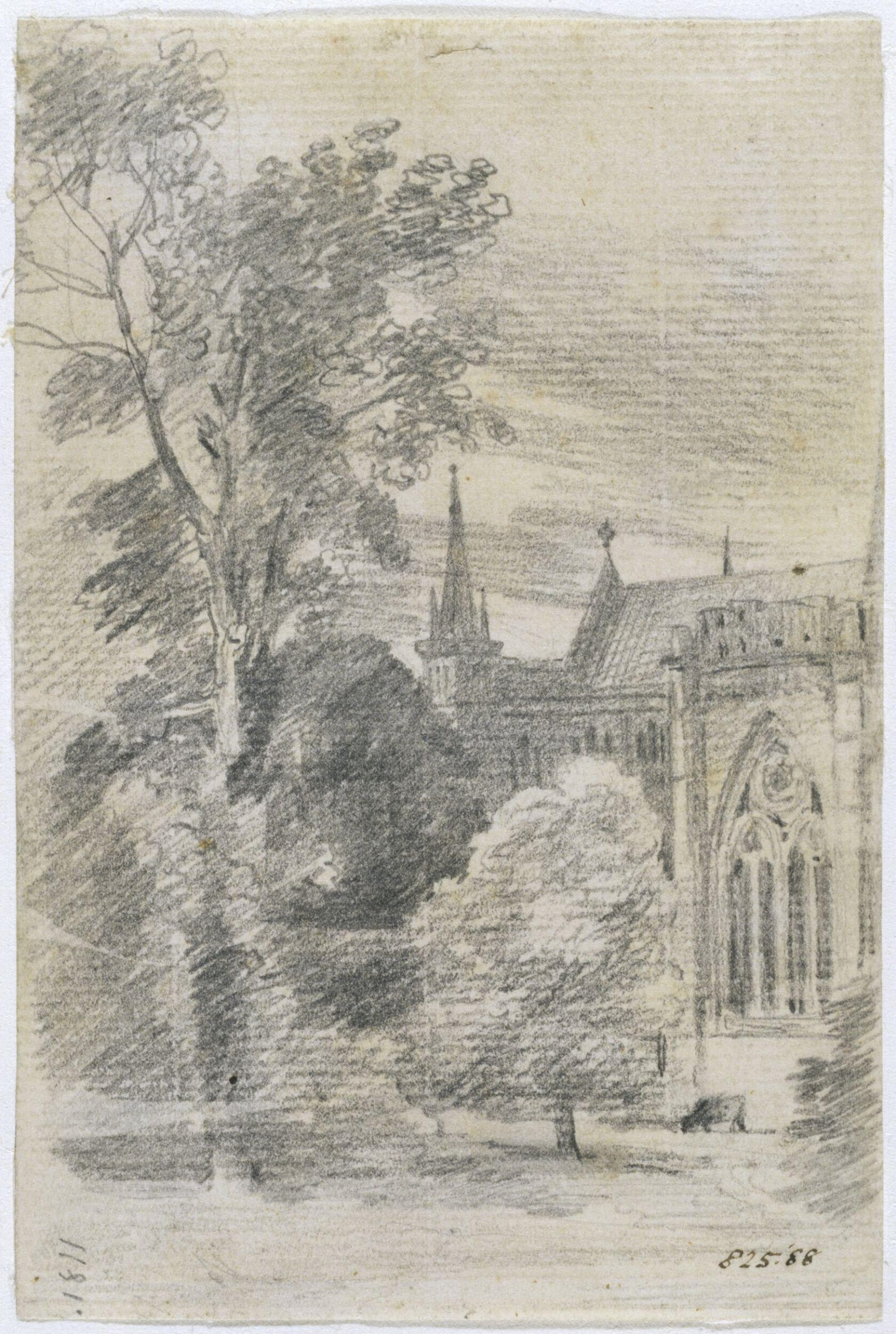 Salisbury Cathedral: exterior from the south-east, Constable, September 30 1811