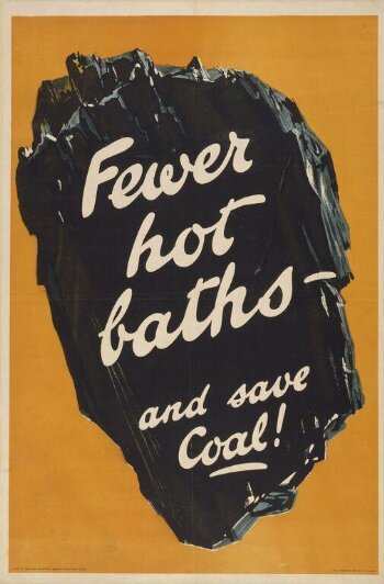 Fewer hot baths and save coal!