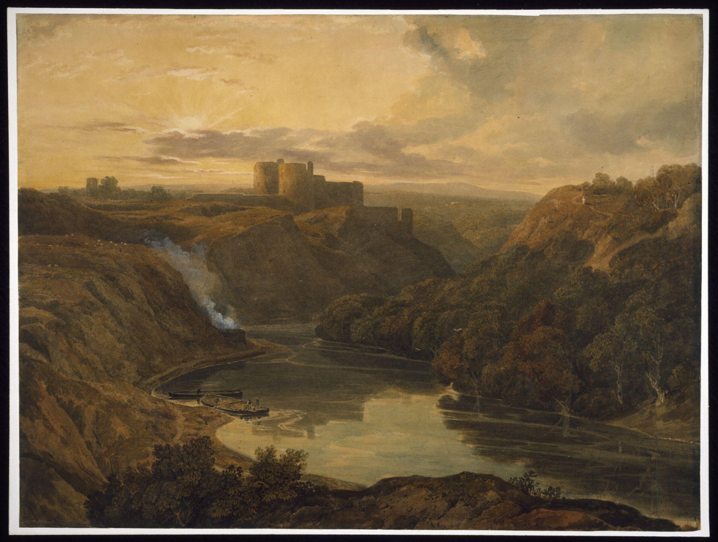 Kilgerran Castle on the Teifi, Pembrokeshire, William Havell, ca. 1806