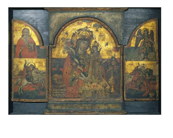 Triptych with the Mother of God of the Rose and Saints top image