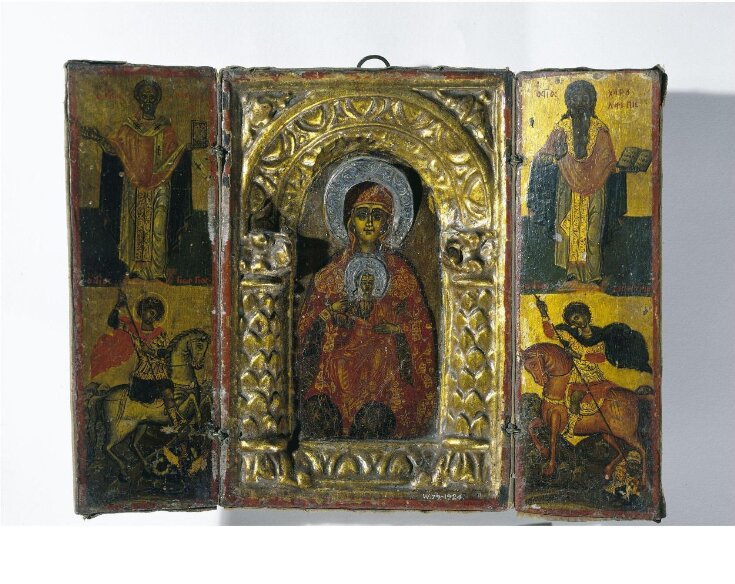 Triptych with the Virgin and Child, Saint Nicholas, Saint Charalambos, Saint George and Saint Demetrius top image