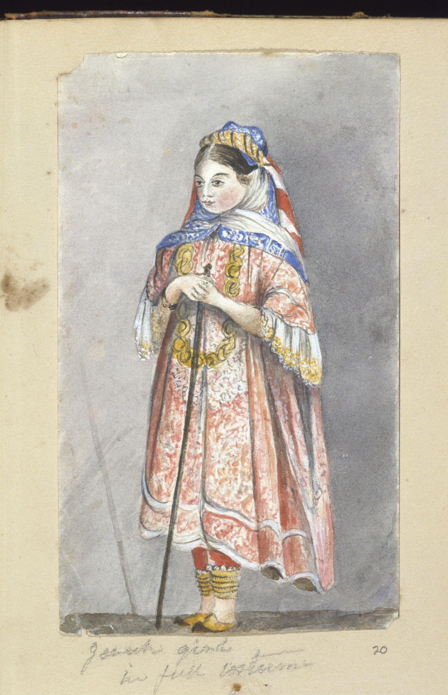 Jewish girl in full costume, Charlotte Inglefield, ca. 1855-1857