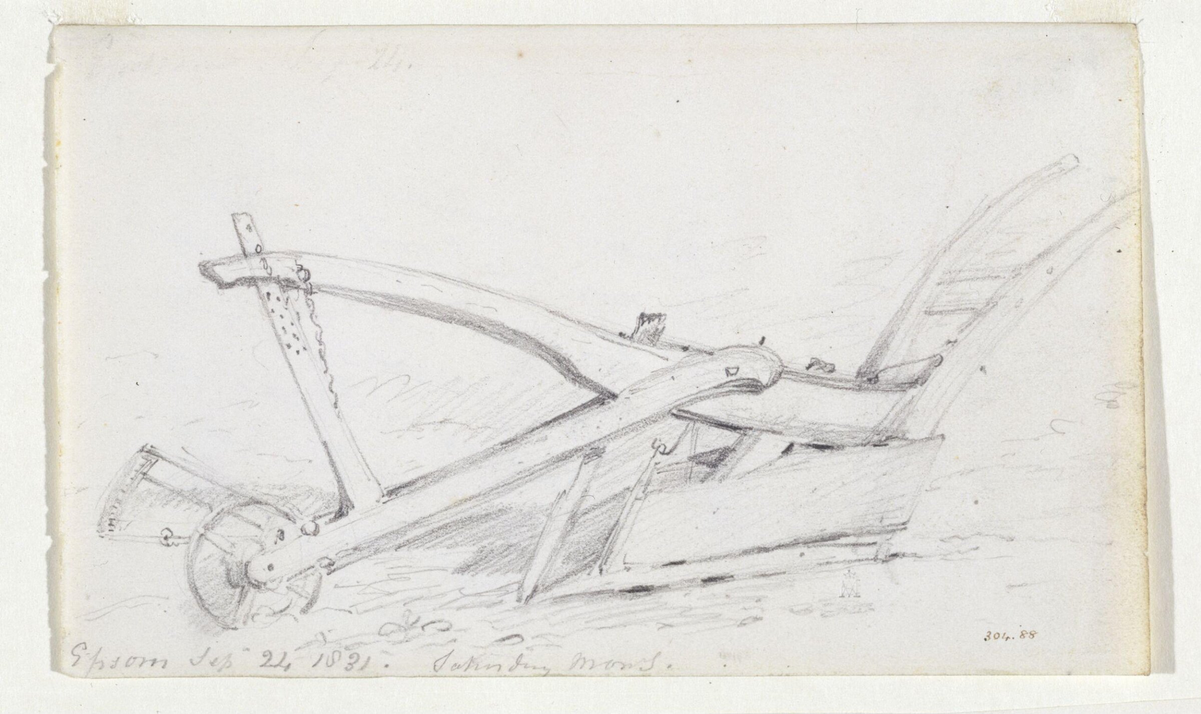 Sketch of a plough at Epsom., John Constable, 24 September 1831