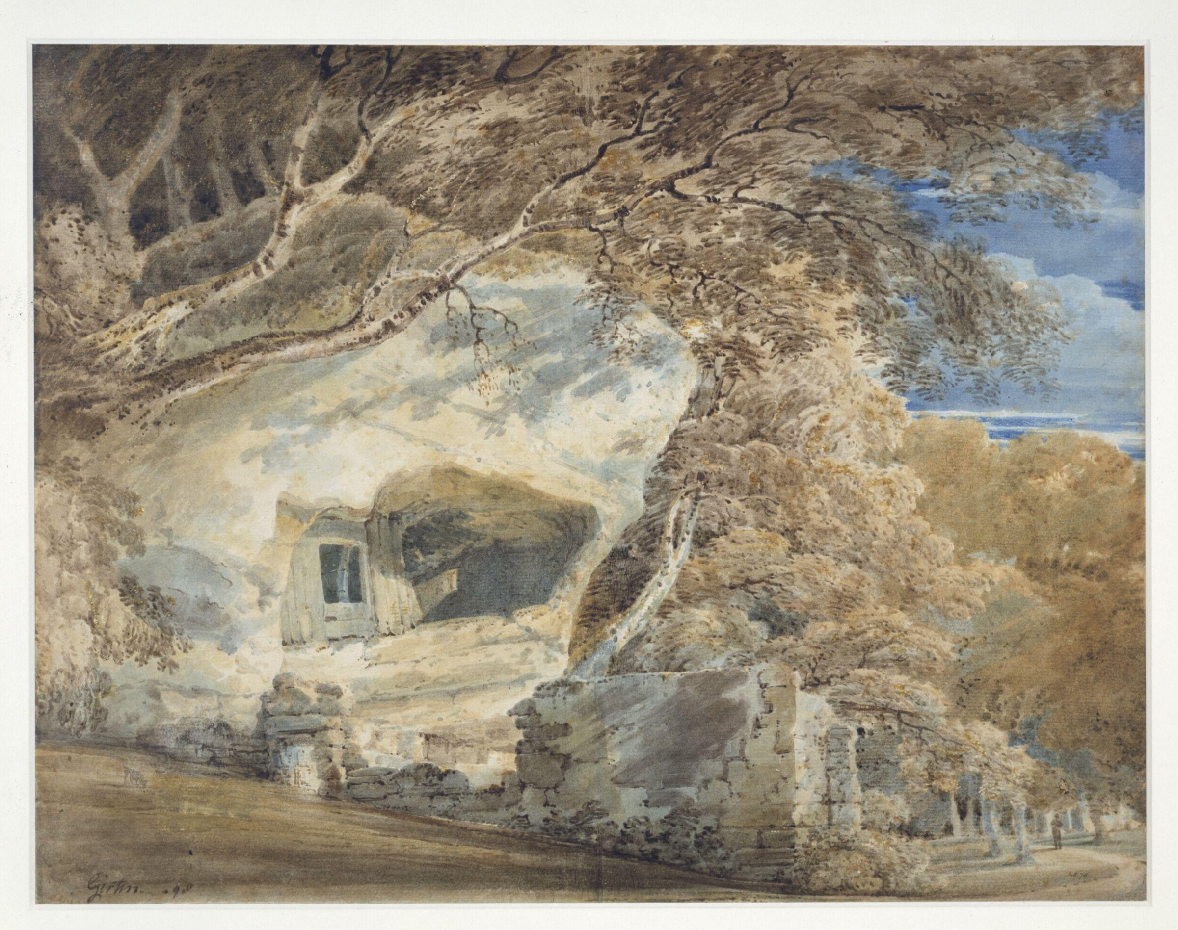 Warkworth Hermitage, Northumberland, Girtin, 1798