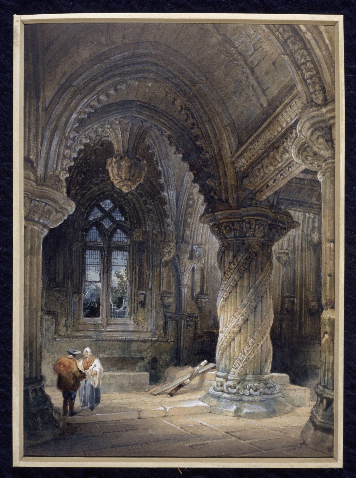 The Prentice Pillar, Roslin Chapel, Дэвид Робертс, 1830