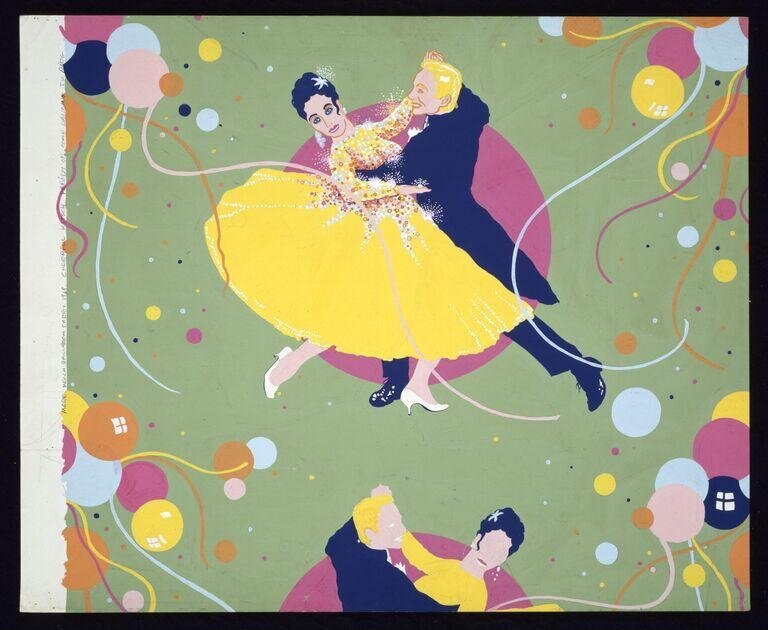 More Mecca Ballroom Fabric by Eddie Squires