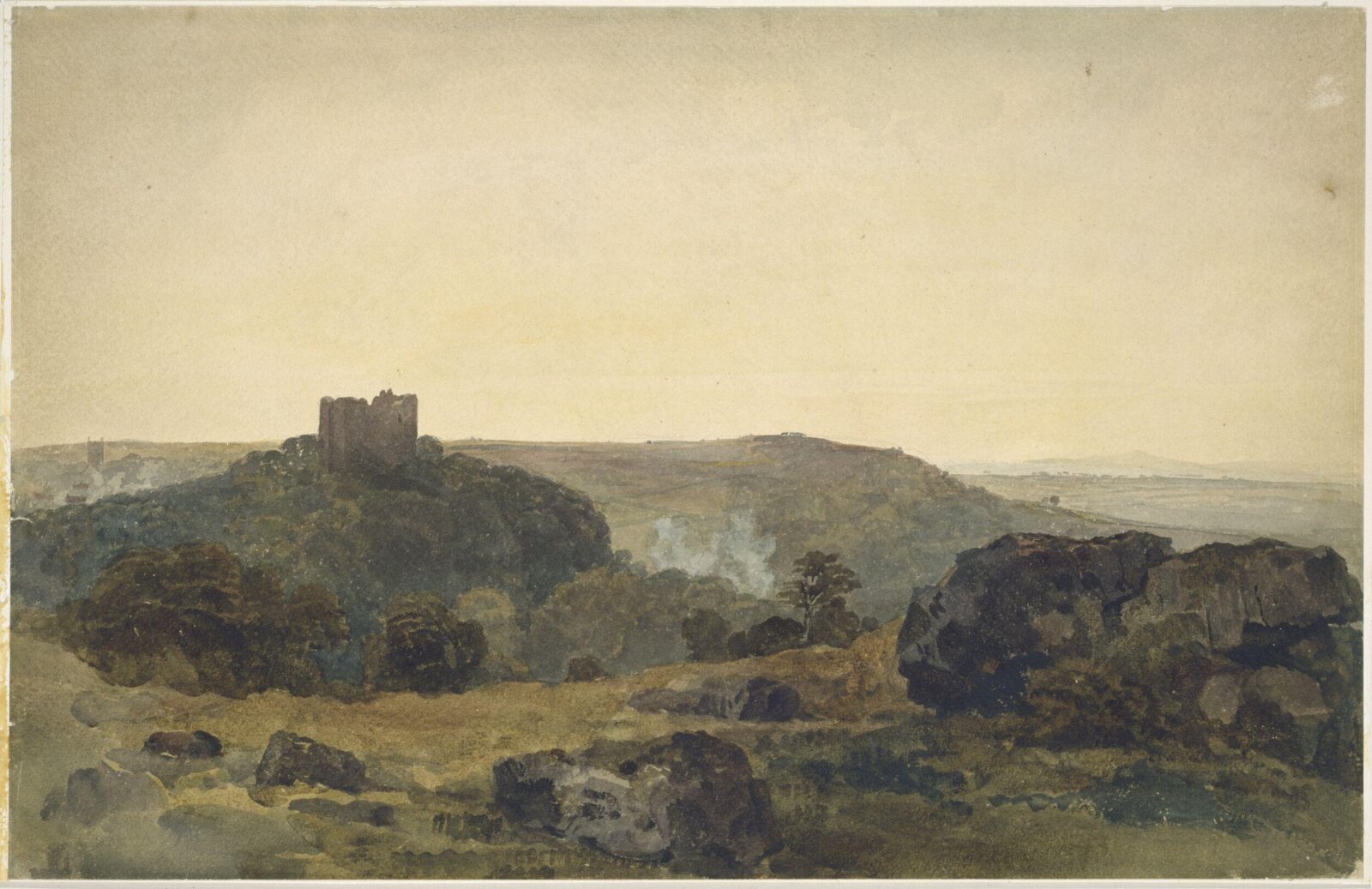 Conisborough Castle, Yorkshire, Peter De Wint, ca. 1800-1849