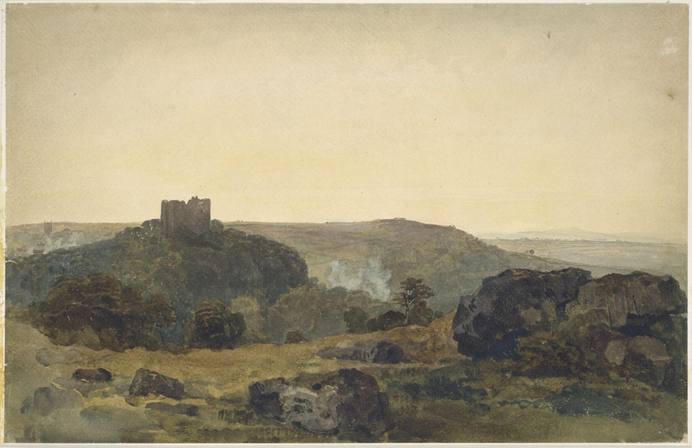 Conisborough Castle, Yorkshire, Peter De Wint, ca. 1800-1849