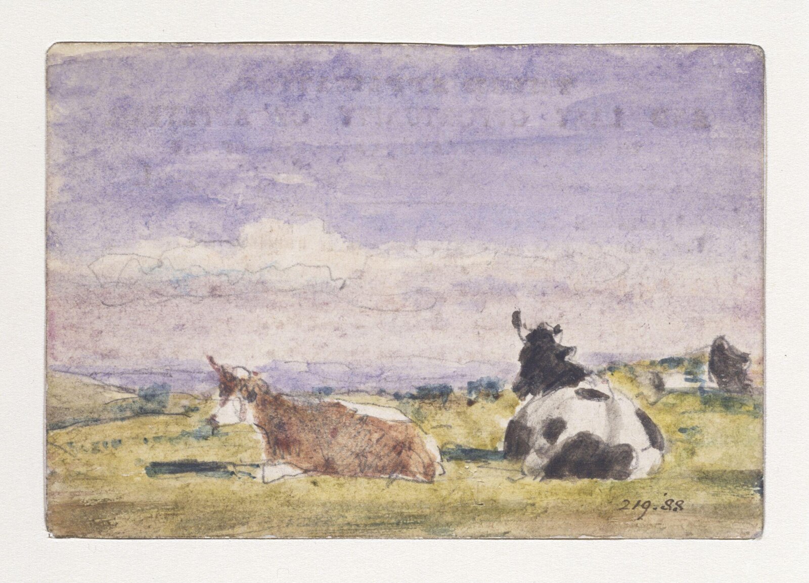Study of cows at Hampstead, John Constable, April 1834