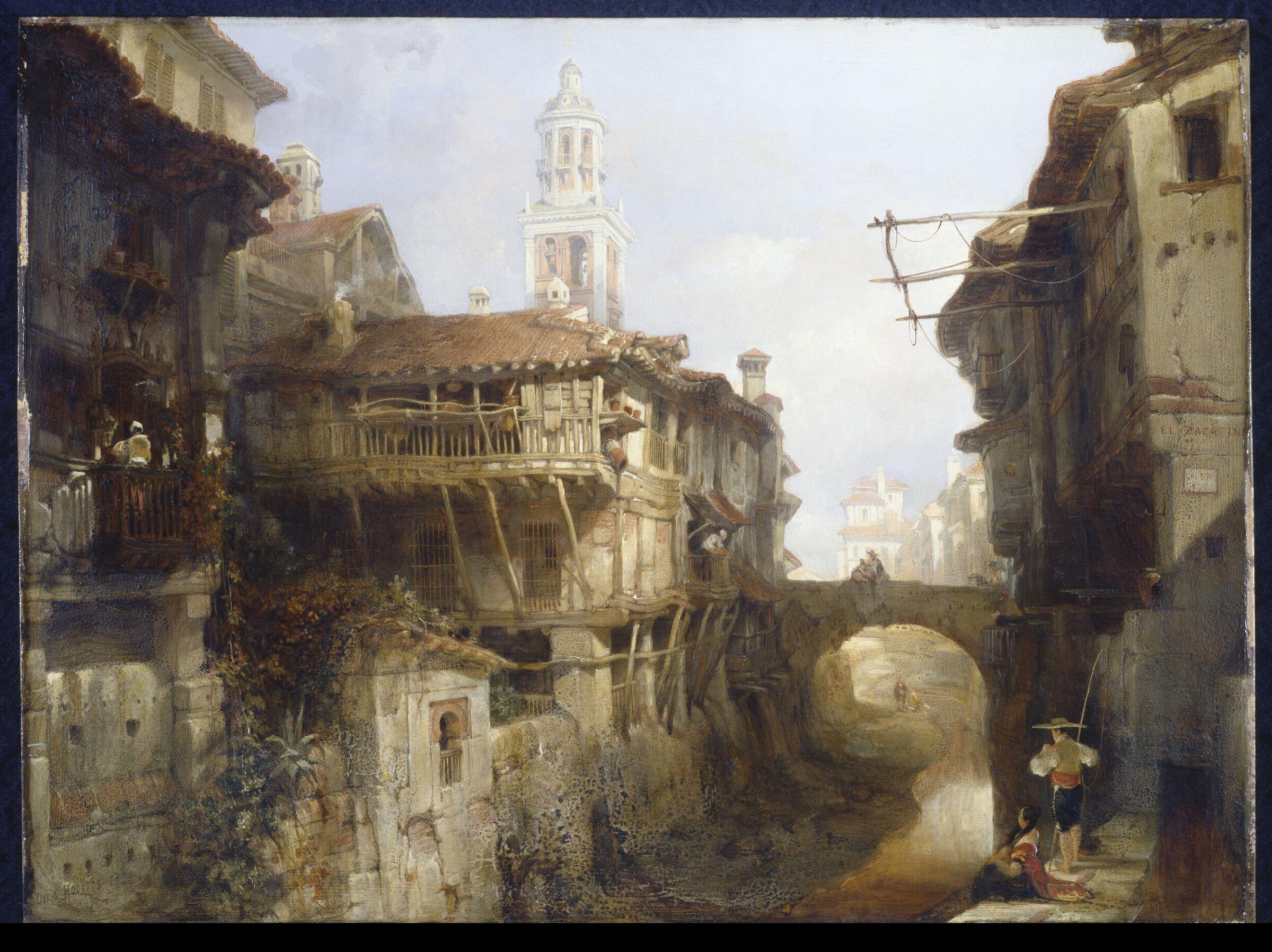 Old Buildings on the Darro, Granada, David Roberts, 1834