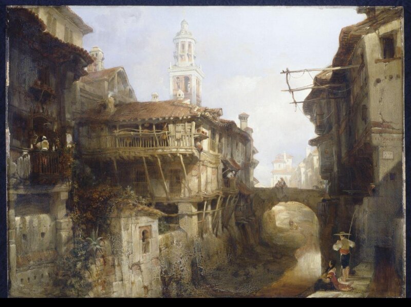 Old Buildings on the Darro, Granada