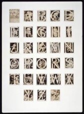 Design for letter 'E' for tiles in the South Kensington Museum's Centre Refreshment Room and Ceramic Gallery. thumbnail 2