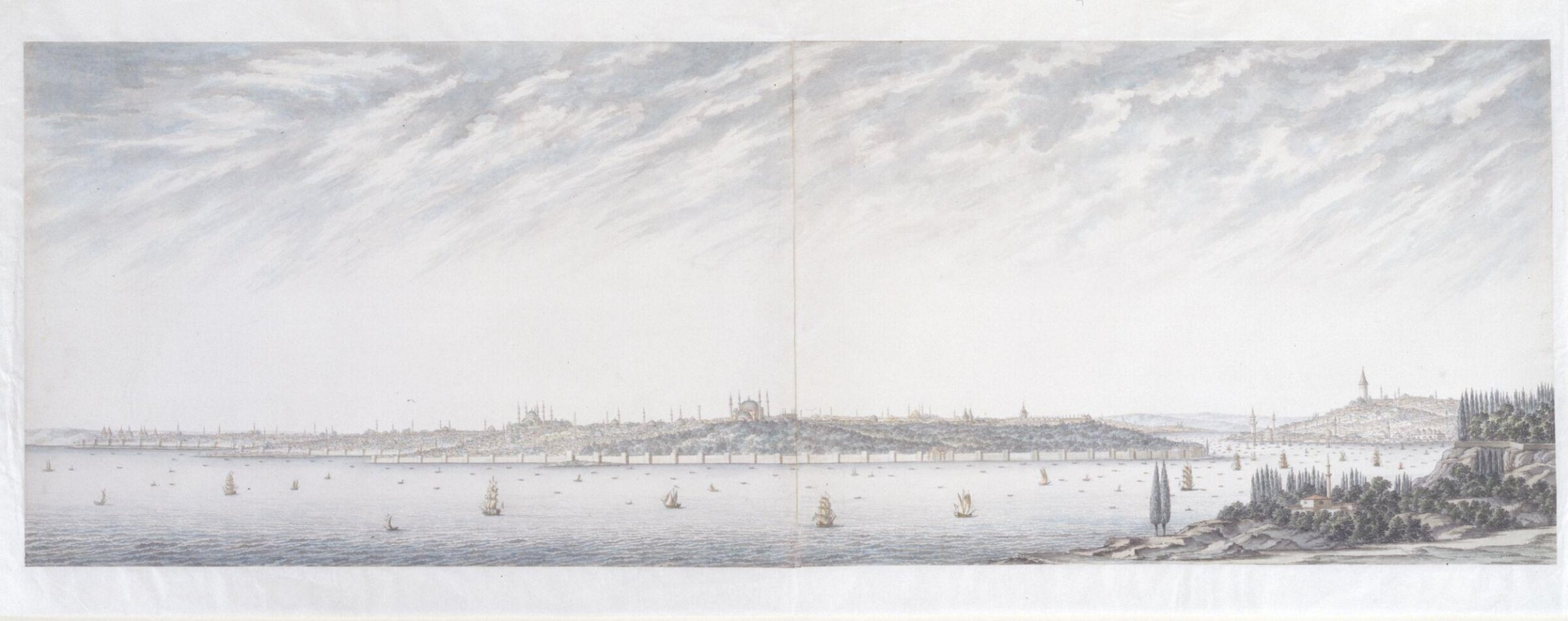 Constantinople from the Asian shore, Giovanni Battista Borra, ca. 1751