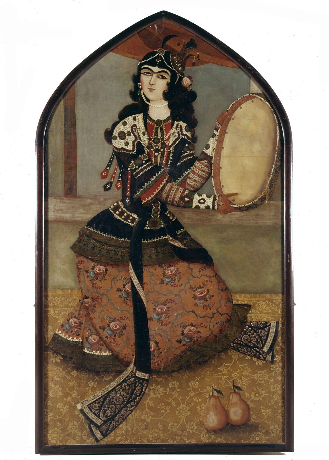 Woman Playing a daf, 1800-1830