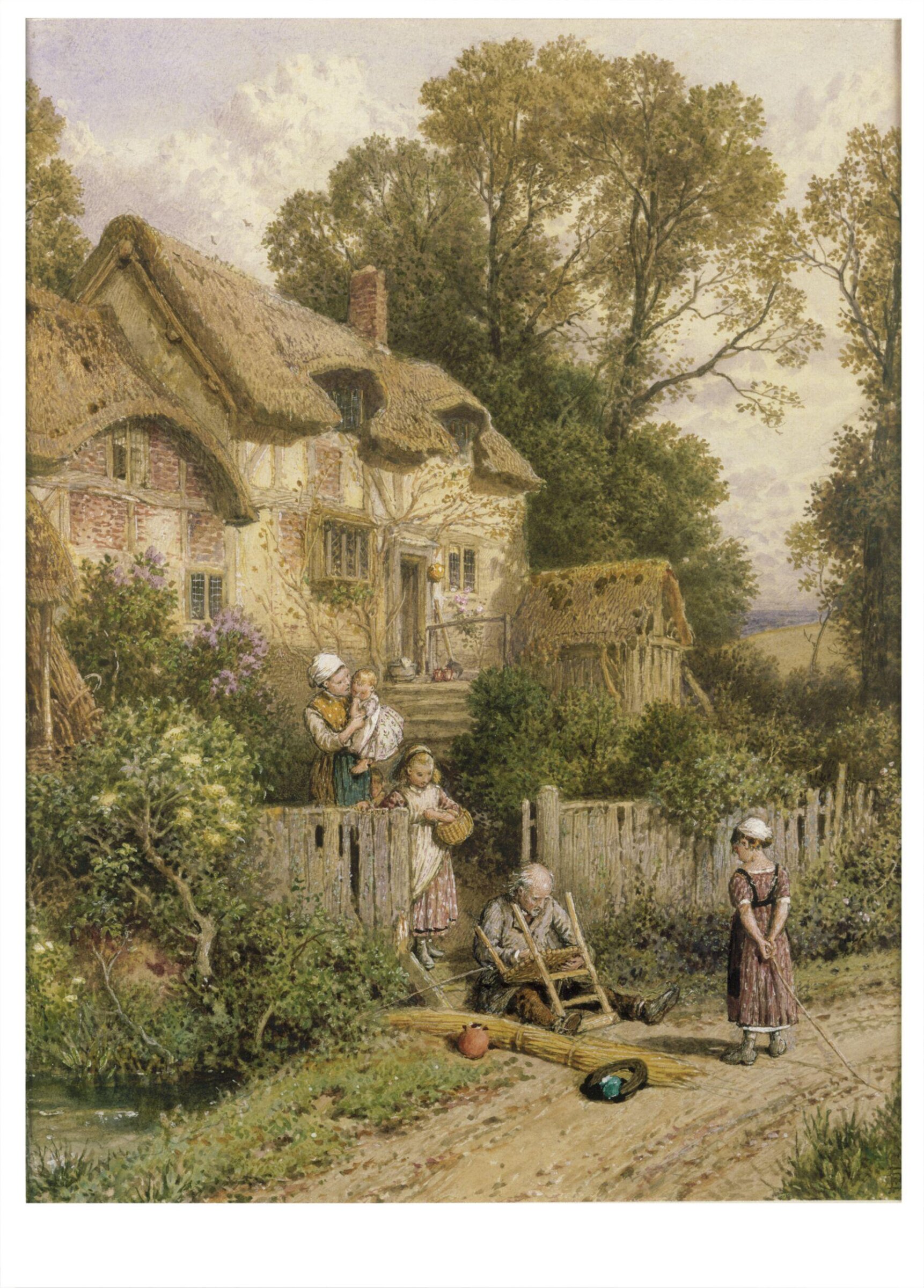 The Chair-Mender, Myles Birket Foster, ca. late 19th century