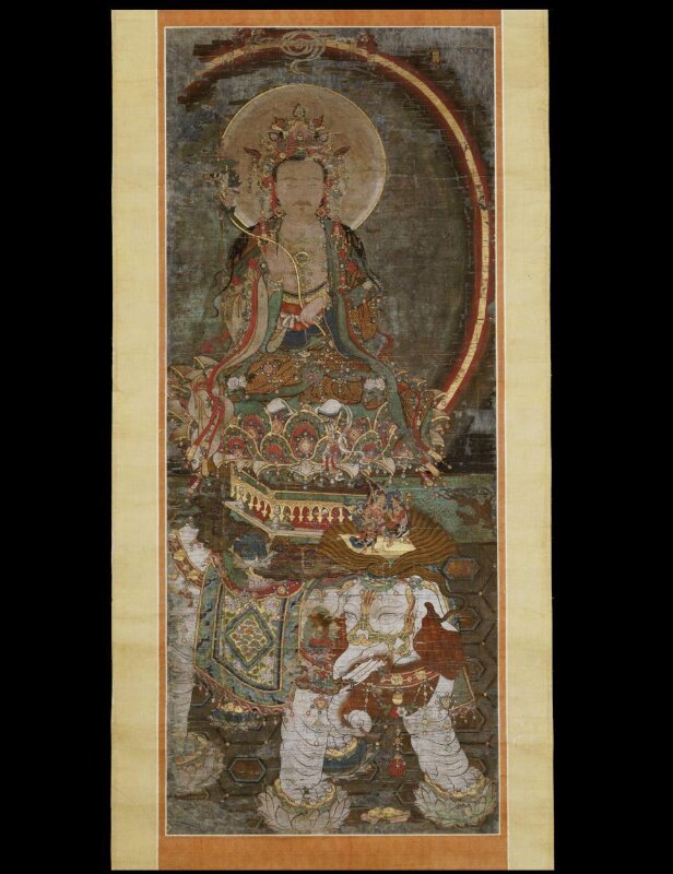 Samantabhadra riding on an elephant
