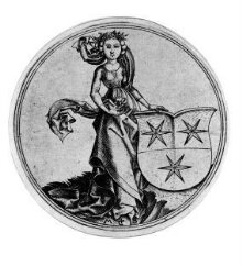 Shield with three stars, held by a woman thumbnail 1