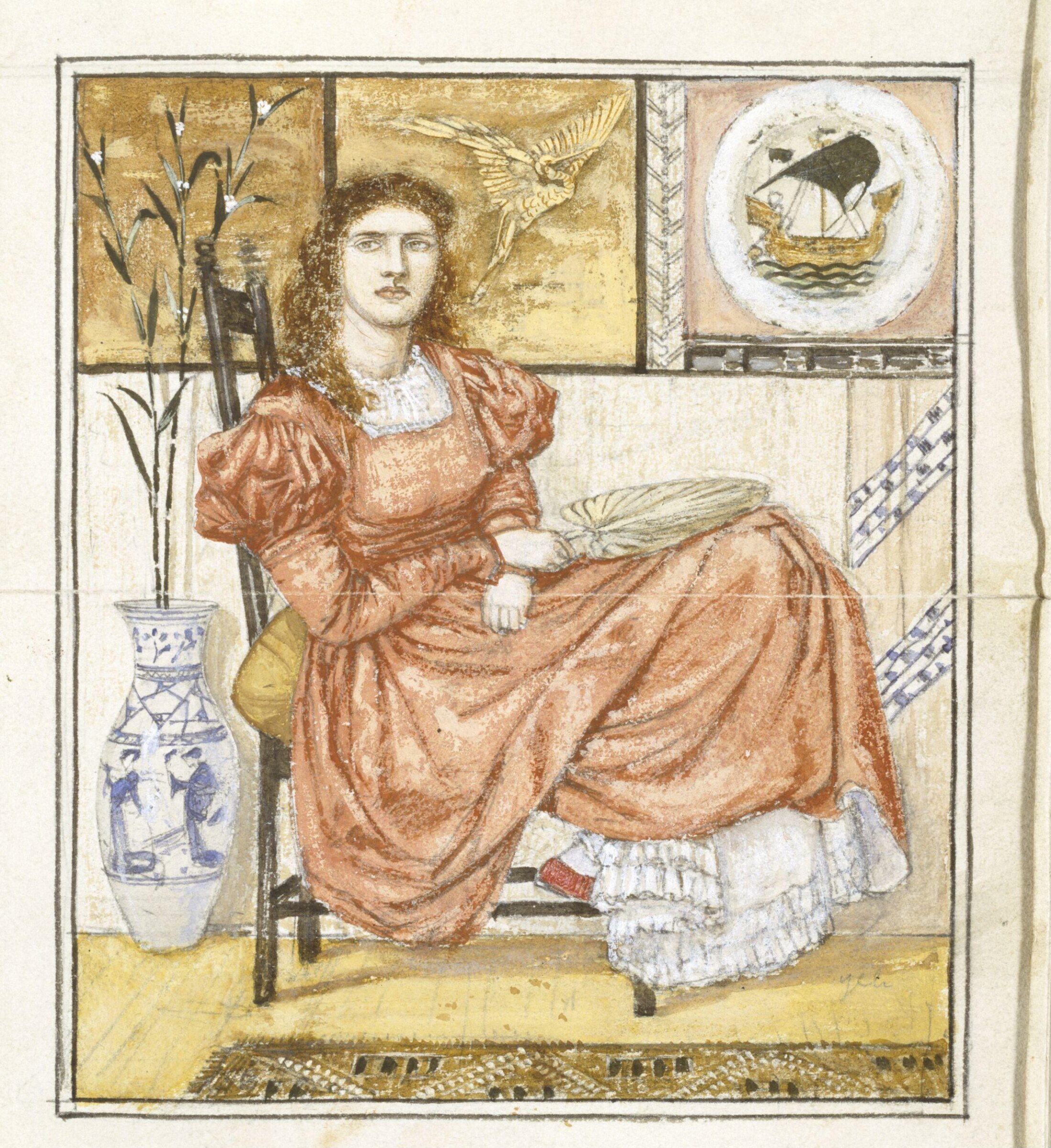Seated female figure, Godwin, 19th century