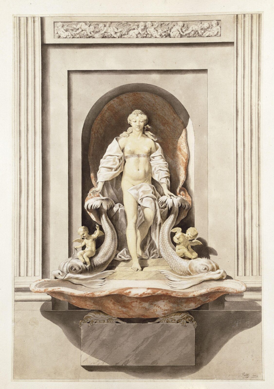 Drawing, Ennemond-Alexandre Petitot, 1752