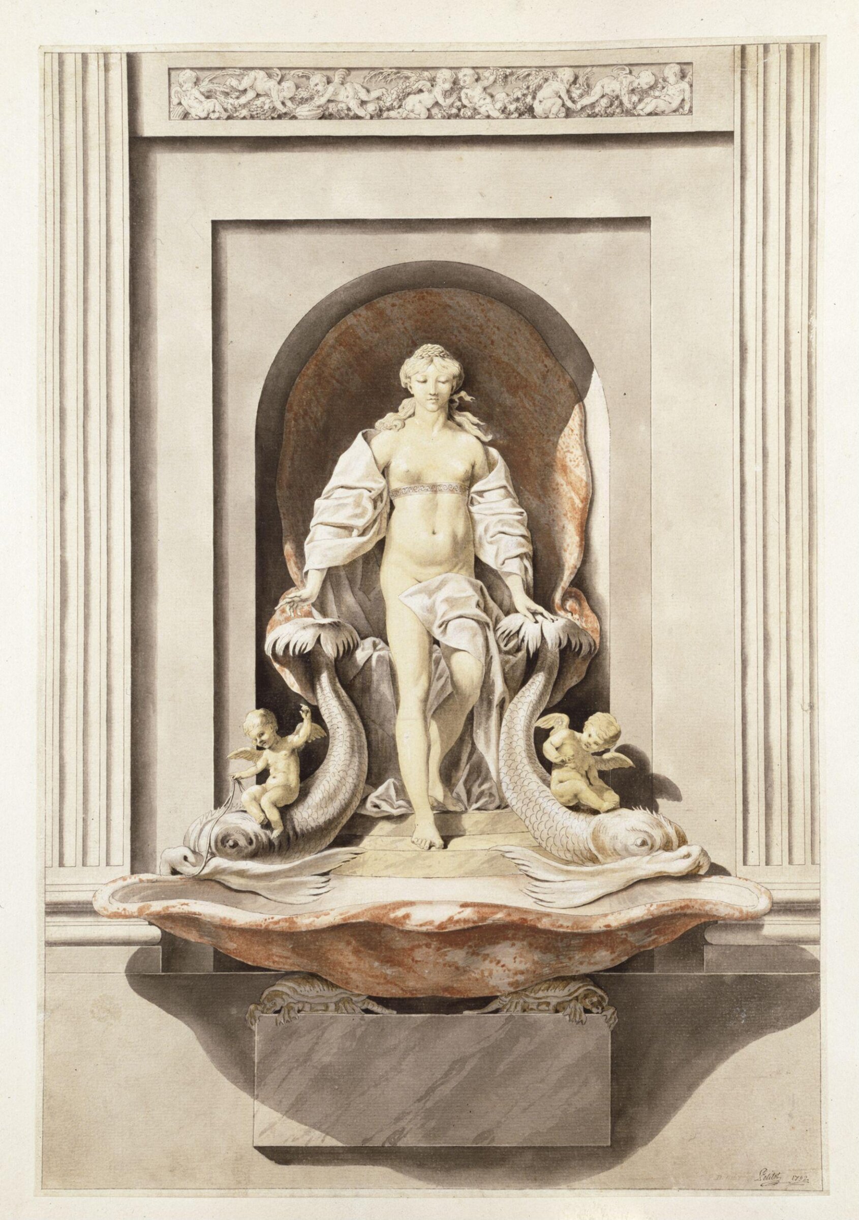 Drawing, Ennemond-Alexandre Petitot, 1752