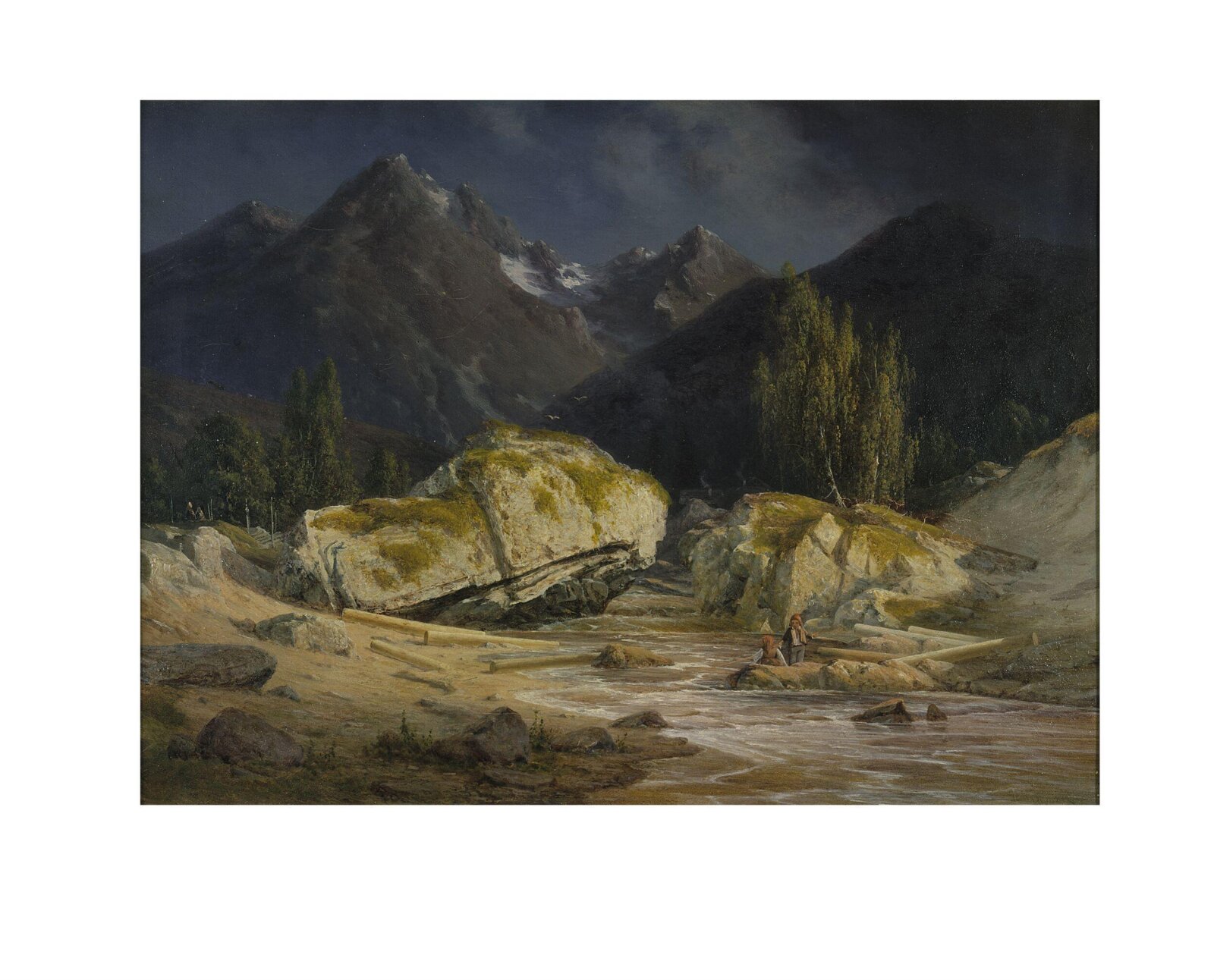 Mountain stream, Georg Emil Libert, ca. 1845-1868