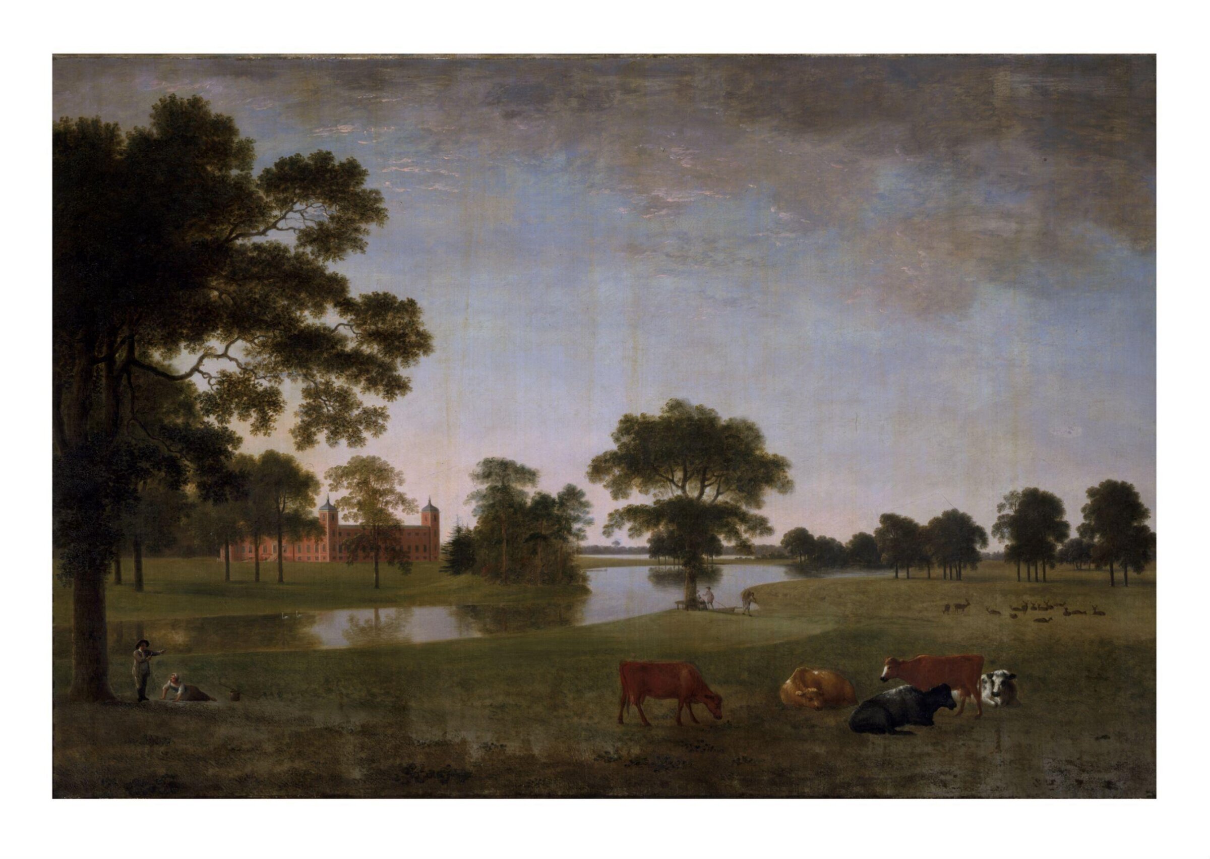 View in Osterley Park with two children, Anthony Devis, ca. 1784