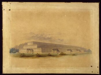 Original sketch of the Great Exhibition Building as submitted to the Royal Commissioners