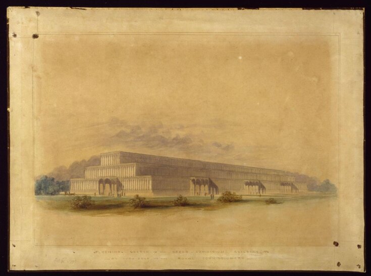 Original sketch of the Great Exhibition Building as submitted to the Royal Commissioners top image