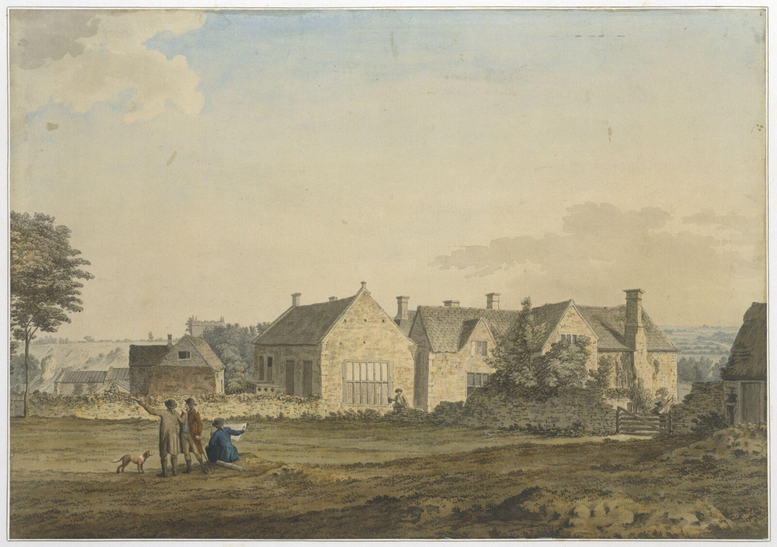 Whitwell Hall, Derbyshire, Samuel Hieronymus Grimm, 1785