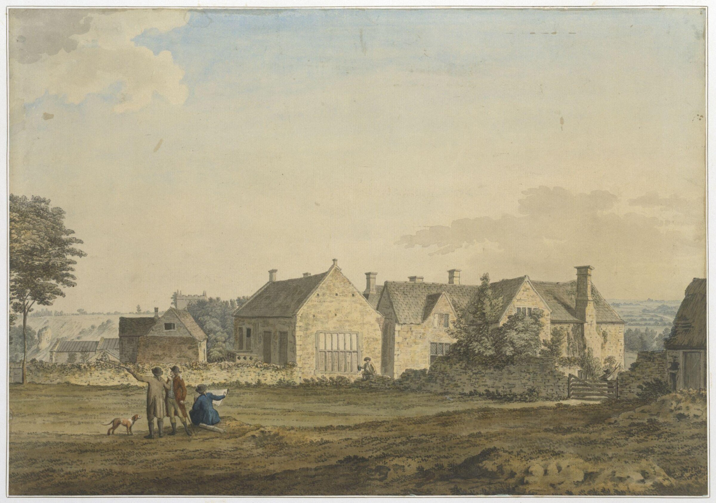 Whitwell Hall, Derbyshire, Samuel Hieronymus Grimm, 1785
