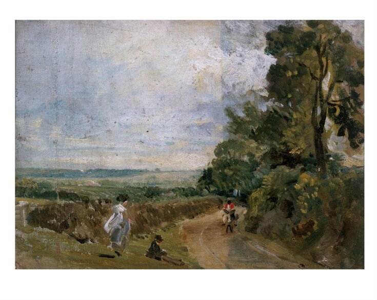 A Country Road with Trees and Figures (recto); Willy Lott's House (verso) top image